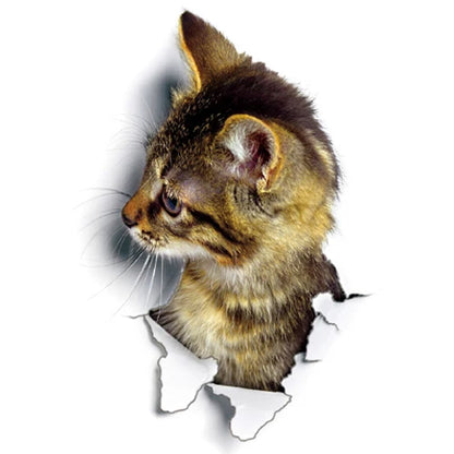 Süße Katze Hund Wandsticker