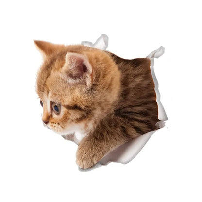 Süße Katze Hund Wandsticker