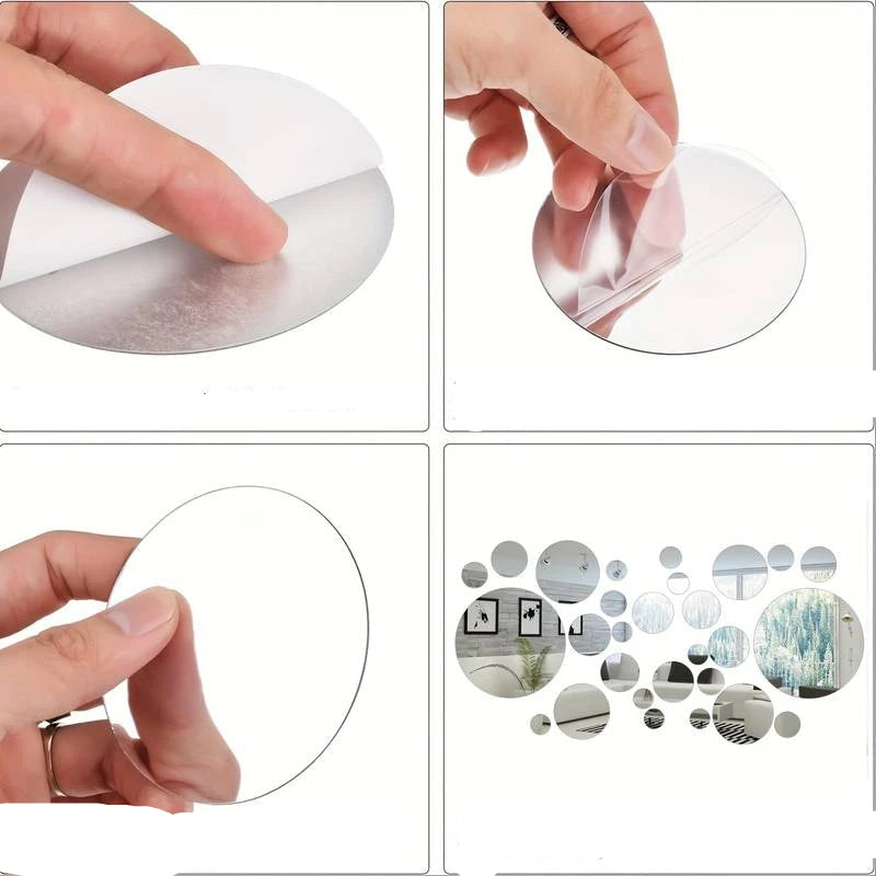 3D Spiegel Wandsticker Rund Acryl