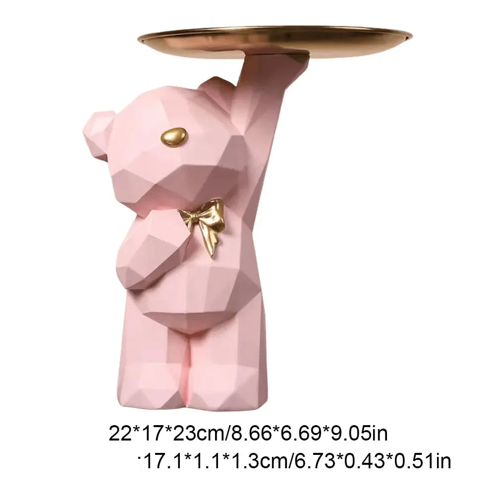 Resin Bär Storage Tray Deko