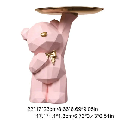 Resin Bär Storage Tray Deko