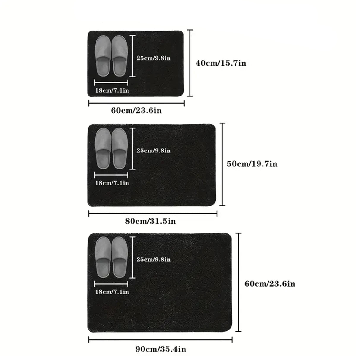 3D Rutschfeste Badematte