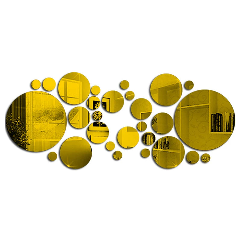 3D Spiegel Wandsticker Rund Acryl