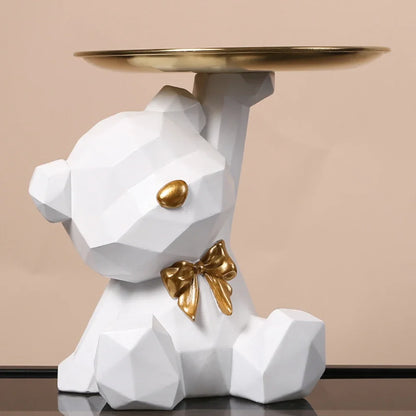 Resin Bär Storage Tray Deko