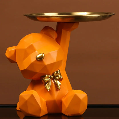 Resin Bär Storage Tray Deko