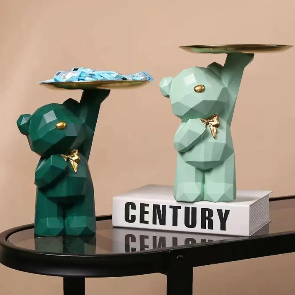 Resin Bär Storage Tray Deko